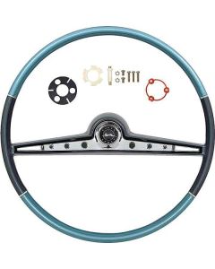 Full Size Chevy Complete Steering Wheel Kit, Blue, Impala SS, 1962