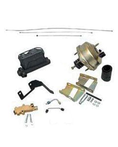 Full Size Chevy Power Booster & Dual Master Cylinder Conversion Kit, For Drum Brakes, With GM Proportioning Valve, 1958-1964