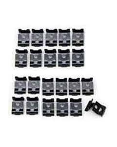 Full Size Chevy Rear Window Glass Molding Clip Set, Stainless Steel, 1958-1964