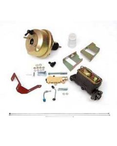 Full Size Chevy Power Booster Dual Master Cylinder Conversion Kit, For Disc Brakes, With GM Proportioning Valve, 1958-1964