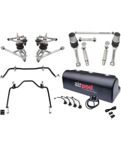 Full Size Chevy Air Ride Suspension, Front & Rear, Ride Tech, Street Challenge System, 1965-1966