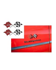 Fuel Injection Emblems,w/Crossed-Flags,1957,1958