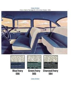 Chevy Interior Package Kit, 4-Door Sedan, Bel Air, 1955