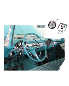 Clock,Wht Face/Blk Hand,AutoMeter,55-57