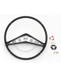 Steering Wheel Assmbly,Imp Horn Ring & Emblem,Blk,59-60