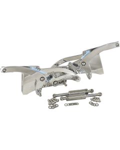 Chevy Billet Aluminum Hood Hinges, Polished Finish, Eddie Motorsports, 1955-1956