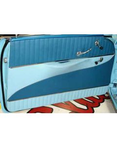 Chevy Preassembled Door Panels, With Armrests Installed, Bel Air 2-Door Hardtop, 1956