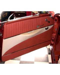 Chevy Preassembled Door Panels, With Armrests Installed, Bel Air Convertible, 1956
