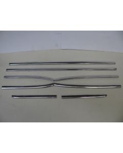 Chevy Used Original Restored Stainless Steel Beltline Moldings, 210 4-Door Sedan, 1955-1957