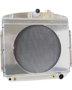 Chevy Radiator, Griffin Tri 5 Universal Fit, Bel Air, Aluminum, With Shroud, 1955-1957