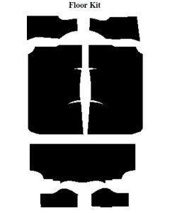 Chevy Insulation, QuietRide, AcoustiShield, Floor Kit, Coupe, 1955