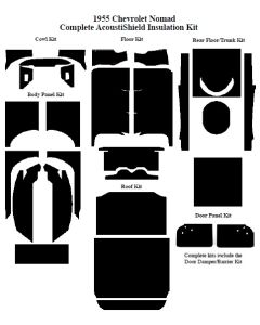 Chevy Insulation, QuietRide, AcoustiShield, Complete Kit, Nomad, 1955