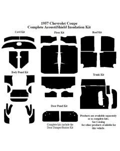 1957 Chevy  2-Door Coupe QuietRide Solutions Insulation AcoustiShield Complete Kit