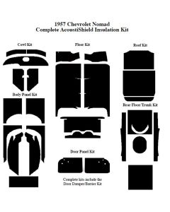 Chevy Insulation, QuietRide, AcoustiShield, Complete Kit, Nomad, 1957