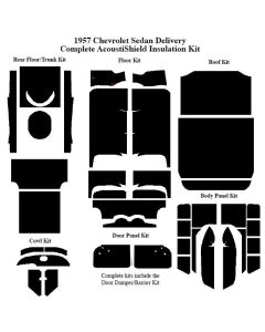 Chevy Insulation, QuietRide, AcoustiShield, Complete Kit, Sedan Delivery, 1957