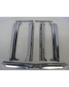 Chevy Vent Window Area Stainless Steel Molding Set, Used, Convertible, 1955