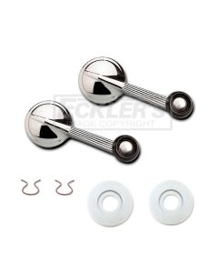 Window Crank Handles, Show Quality, Pair, 1955-1957