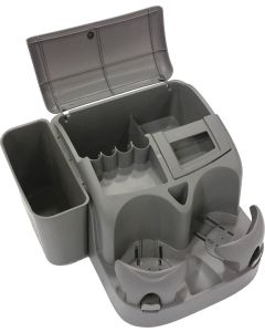 Deluxe Console/Organizer With Drink, Coin, And CD Holders, Charcoal