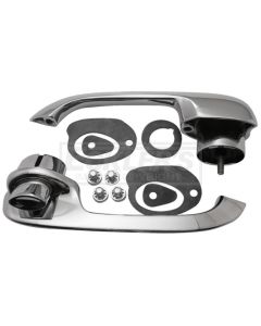 Chevy Outside Door Handles, Rear, 4-Door Sedan & Wagon, Show Quality, 1955-1957