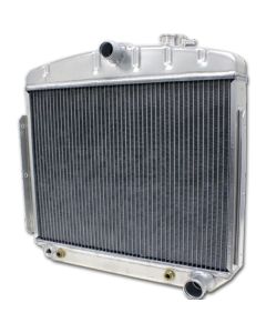 Chevy Aluminum Radiator, 6-Cylinder Position, Polished Finish, 1955-1956