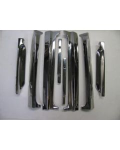 Chevy Vent Window Area Stainless Steel Trim Molding Set, 4-Door Hardtop, Used, 1956-1957