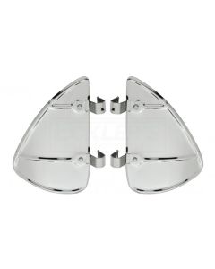 Chevy Vent Window Breezies, Stainless Steel, 55-67