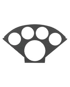 Chevy Gauge Panel Insert, Autometer Nostalgia Series, Silver Carbon Fiber Look, 1955-1956