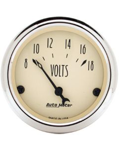 Chevy Autometer Volt Gauge, Antique Beige Series, 1955-1957