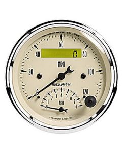 Chevy Autometer Speedometer & Tachometer Combo, Antique Beige Series, 1955-1957