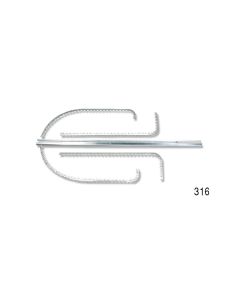 Chevy Door Edge Bands, 2 or 4-Door, Front Only, 1955-1957