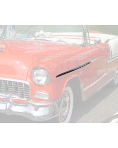 Chevy Front Fender Molding, Bel Air, Left, Show Quality, 1955