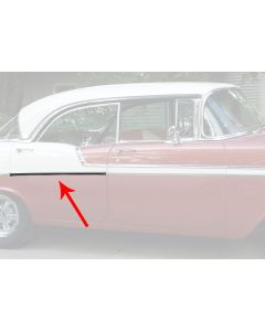 Chevy Rear Door Molding, Bel Air, Right, For 4-Door Hardtop, Show Quality, 1956