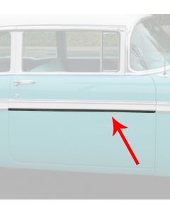 1956 Chevy Bel Air 2-Door Front Door Molding Left Upper Or Right Lower  Show Quality