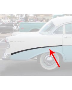 1956 Chevy Bel Air 4-Door Sedan Or Wagon Rear Quarter Panel Molding Right  Show Quality