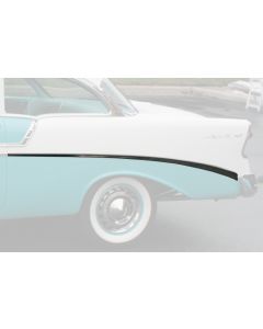 Chevy Rear Quarter Panel Molding, Bel Air, Left, For 2-Door, Show Quality, 1956