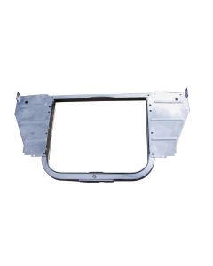 Chevy 6-Cylinder Radiator Core Support, With Baffles, Chrome, 1955-1957