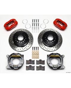 Chevy Rear Parking Brake Kit, Dynalite Pro Series, 12.19" SRP Drilled & Slotted Rotor, 1955-1957