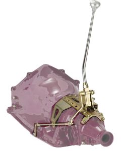 Lokar Shifter for GM TH-350 Automatic Transmission, Single Bend, 16", Chrome Finish, Choice of Knobs