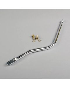 Shifter Lever, Lokar, Double Bend, 16-Inch, for Tremec/Borg Warner T5, T45, T56 Manual Transmissions, Chrome Finish