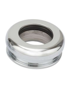 Bezel, Sliding, Chrome Plated Billet Aluminum, Lokar, 5/8" Inner Diameter