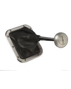 Billet Aluminum Rectangular Shifter Boot Ring, Satin Finish, With Boot, Lokar
