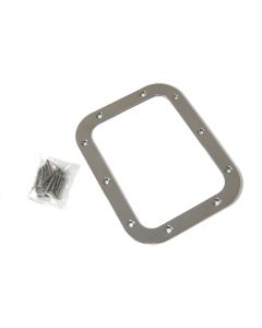 Shifter Boot Ring, Rectangular, Polished Stainless, Lokar

