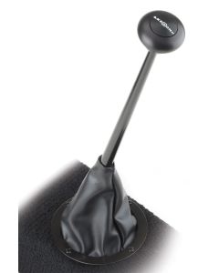 Billet Aluminum Round Shifter Boot Ring, Midnight Series, With Boot, Lokar
