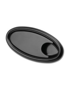 Door Handles, Oval, Interior, Billet Aluminum, Midnight Black, Pair, Lokar, 55-57

