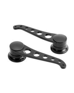 Door Handles, Interior, Lokar Lakester, Pair, Midnight Black, GM 1955-1957
