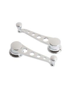 1955-1957 Chevy Window Crank Handles Lokar Lakester Pair Chrome GM