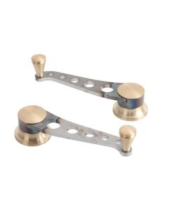 Window Crank Handles, Lokar Lakester, Pair, Raw Steel, GM 1955-1957
