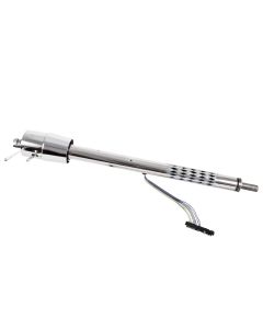 57 Chevy Flaming River Collapsible Steering Column, Tilt Function, Polished Stainless Steel, (Floor Shifter)