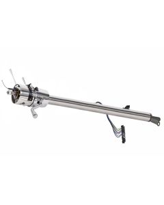 Chevy Flaming River Tilt Steering Column, LED Indicator, Chrome Finish, Shifter on Column, 1957