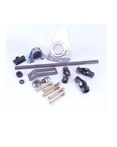 Flaiming River 1955-56 Chevy Manual Rack & Pinion Cradle Kit - Polished Floor Shift Tilt Column